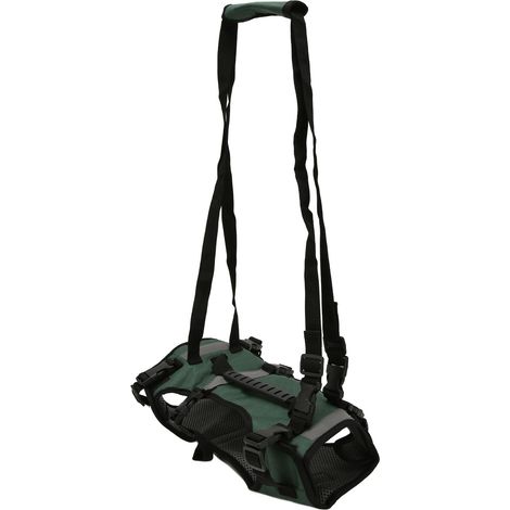 Harnais Chat - Ligne De Marche Réglable Respirant Pour Chats Et Petits Chiens - Taille L - Vert Foncé (1/5)