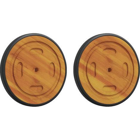 Ruote Spaziali con ruota 2 pcs Marrone 20.5 x 20.5 x 2 cm vidaXL
