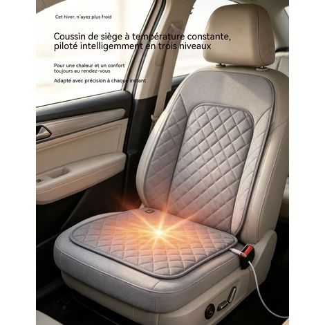 Coussin de siège chauffant USB 5V 40×40cm, 3 niveaux de température, tapis de siège chauffant portable pour bureau, maison et extérieur (1/4)