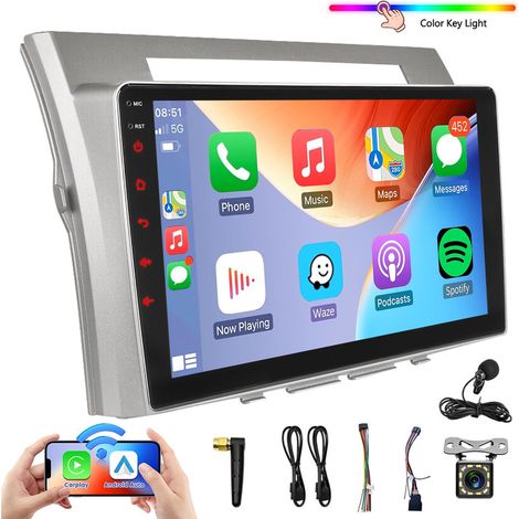 Autoradio 9" compatible CarPlay pour Toyota Corolla Verso 2003-2009, Android Auto, Bluetooth, RDS, USB - MIC 12CAM