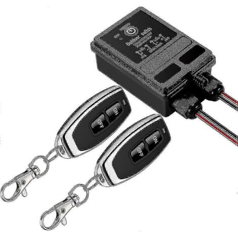 Relais 40 A, interrupteur à distance sans fil RF, alimentation CC 12 V, 24 V, 48 V, 72 V, faisceau de câbles de 100 m (328 pi). (1/5)