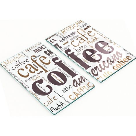 Tablas decorativas multifuncionales de vidrio templado para cocina, color caf茅, 2x30x52 cm.
