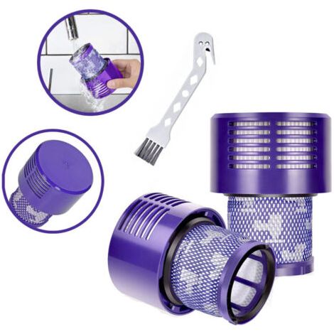 BUNTHAUS 2 Pack Filtre pour Dyson V10 SV12 Series,Motorhead Aspirateur sans Fil Remplacer DY-969082-01,V10 Filtre Compatible pour Dyson Cyclone V10 Absolute, Animal, Total Clean (1/4)