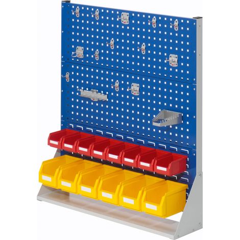 Kappes ®RasterPlan Stellwände einseitig Größe 3 - 2x Lochplatten 1x Schlitzplatte 1x Zubehörsortiment 29-teilig Enzianblau RAL 5010