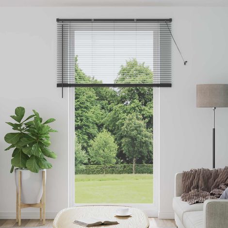 Venetianer Jalousie Silber Grau 213 x 160 cm PVC