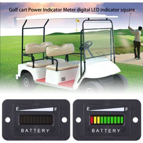 Indicatore digitale a LED da 12V/24V per batteria di golf cart. (1/4)