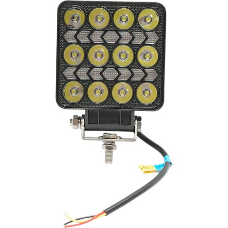 Proiettore LED quadrato con DRL 9-36V, 14W bianco-giallo, corpo in alluminio 103x103x40mm IP68 Breckner Germany (1/5)