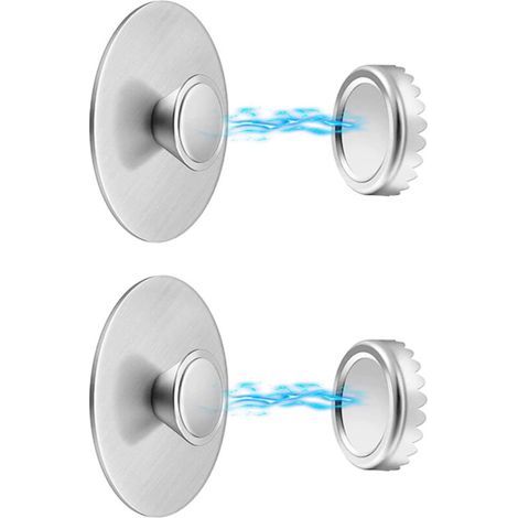 2-teiliges magnetisches Seifenschalen-Set aus Edelstahl, wandmontierter magnetischer Seifenhalter für Küche und Bad, platzsparend, inklusive 2 Deckeln (1/5)