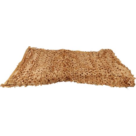 Filet de camouflage armée pour tir, chasse et bivouac, protection solaire extérieure (2x4 m, Marron)