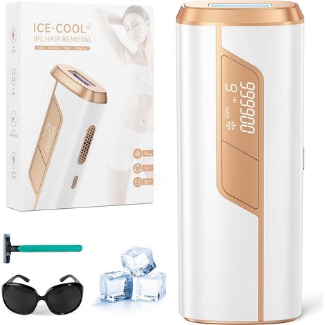 Épilation au laser Finequin, épilation définitive au laser IPL pour femmes et hommes, appareil d'épilation avec lumière rouge IPL à 3,0 nm, appareil d'épilation au laser à domicile pour le visage, les (1/5)