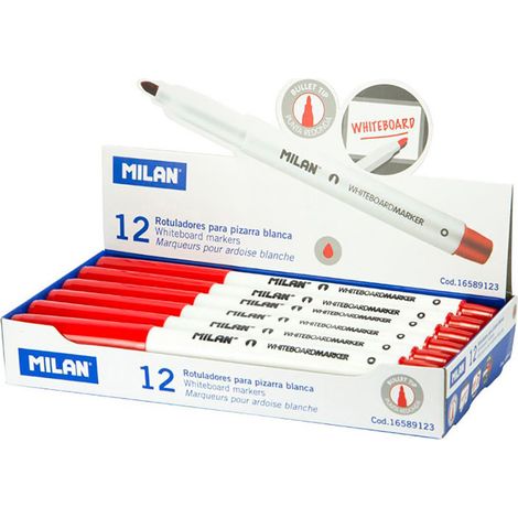 Feutres Rouges Tableau Blanc Milan Marqueur Rouge Effaçable à Sec - Milán (1/2)