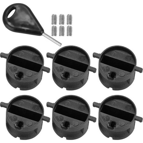 Scatola da 6 tappi per pinne posteriori da surf FCS FIN G5 con chiave a vite, neri.