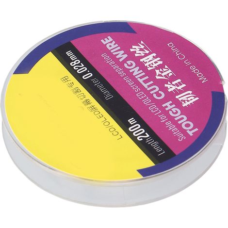 Fil de séparation pour écran LCD de téléphone, 200 m, en acier haute dureté, 0,028 mm