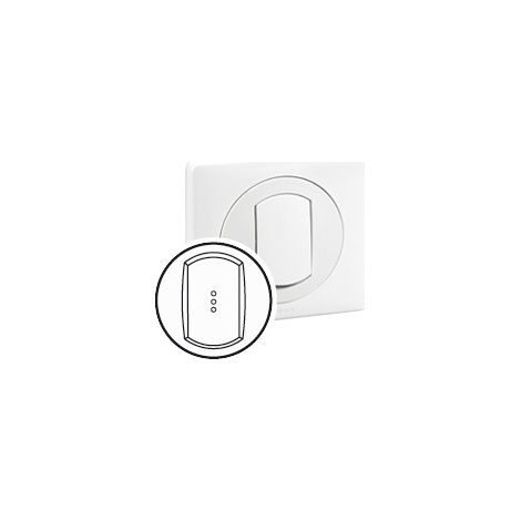 Enjoliveur simple à voyant Céliane IP44 pour référence 067001 ou 067031 Blanc (067803) (1/2)