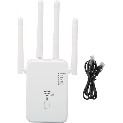 Amplificateur WiFi Professionnel 1200Mbps Double Bande 5G, Booster Internet Haute Puissance pour Bureau et Maison, Prise UE 100‑240V (1/5)