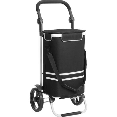 Caddie de Courses, Pliable, Sac Isotherme Amovible, roulettes (1/5)