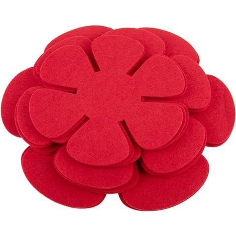 Lot de 12 protections en feutre pour casseroles de 20,3 cm, 25,4 cm et 30,5 cm, 3 tailles différentes, protection empilable pour poêles (rouge) (1/5)