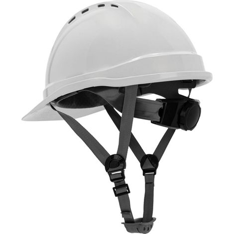 Lahti-Pro Casque de sécurité blanc avec ventilation et molette (1/3)