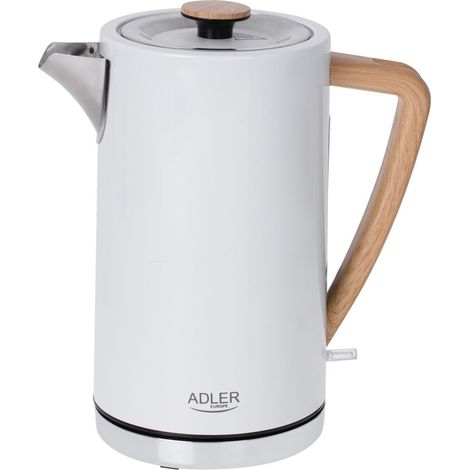 Bouilloire électrique moderne Adler AD 1347W de 1,7 litre - en Métal, coloris Blanc