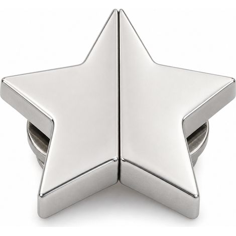 Attache rideau magnétique étoile argent moyen pour salon chambre (1/5)