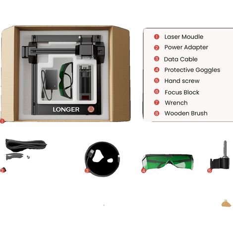 Graveur Laser, Haute Précision, Design Portable, UE, RAY5 Mini 5.5W, Wi-fi (1/2)