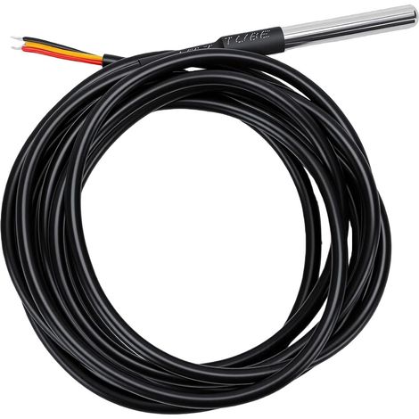 Capteurs de Température, 5 Sondes de Température Numériques en Acier Inoxydable 304 avec Câble de 2 M, Résine étanche Encapsulée, -4 à 176 °F pour la Surveillance des Entrepôts de Serre RPI (1/5)