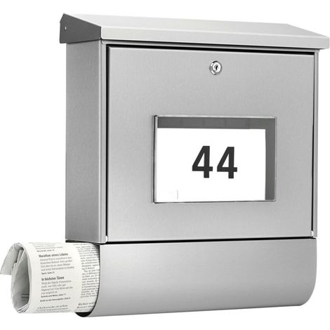 Burg Wächter 4400Ni Malaga Briefkasten Stahlblech Nickel Schlüsselschloss (1/5)