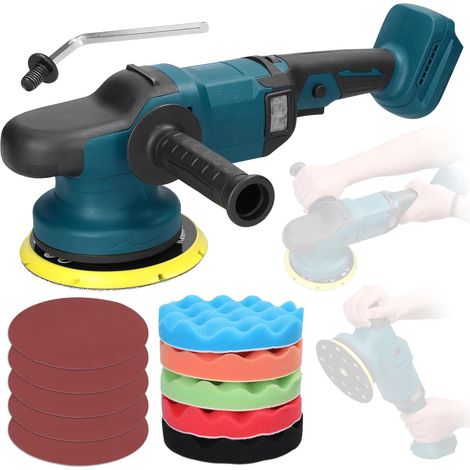 Lucidatrice elettrica compatta per auto, 6 velocità regolabili, macchina multifunzionale per cerare legno, metallo e mobili, 2,2 kg (1/4)