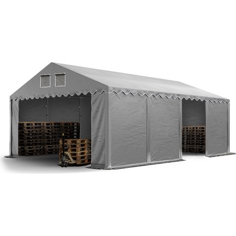 5x8m Tente de stockage TOOLPORT, PVC 800 N, H. 2,6m