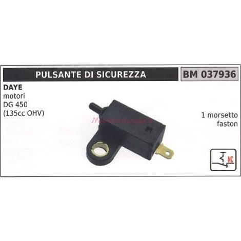 Pulsante di sicurezza DAYE motori DG 450 (135cc OHV) 1 morsetto faston 037936