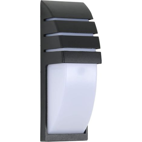 Applique Murale Interieur/Exterieur, Noir 10W Appliques Murales LED, IP65 Imperméable Lampe Murale Exterieur pour Cour, Jardin, Terrasse, Proche, Patio (1/5)