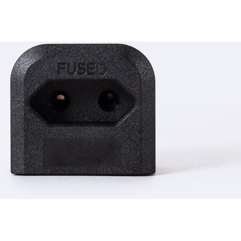 Steckdosenadapter Typ E (EU) auf Stecker Typ G (UK) Schwarz