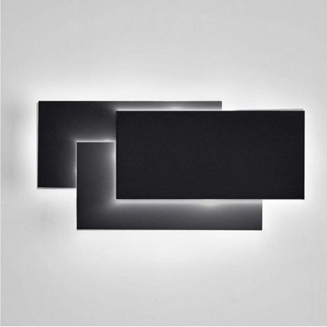 24W LED Appliques Murales Interieur Noir Simple Design Murale Applique pour Couloir Escalier Salon Chambre ( Lumière Blanc froide ) (1/4)