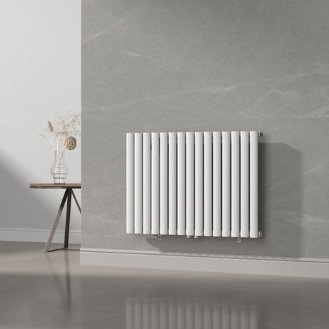 Termosifone Nore ad Acqua Calda Pannello Singolo con Elementi Tubolari 60 x 90 cm - Bianco [neu.haus]