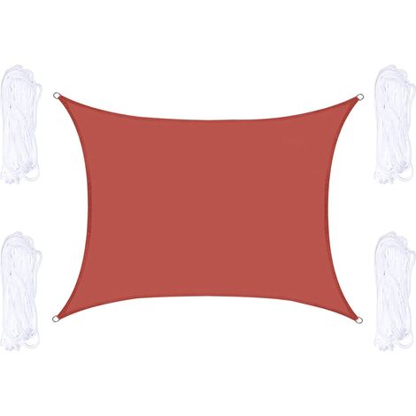 Voile Pare-Soleil - 2 x 3 m - Tissu Oxford 300D Imperméable - Blocage 90 % UV - Pour Jardin Cour Patio Piscine - 1 Pièce (1/3)