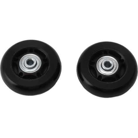 2 roulettes de rechange silencieuses en caoutchouc pour valise, avec roulements, kit de réparation 70 x 24 mm / 2,8 x 0,9 po