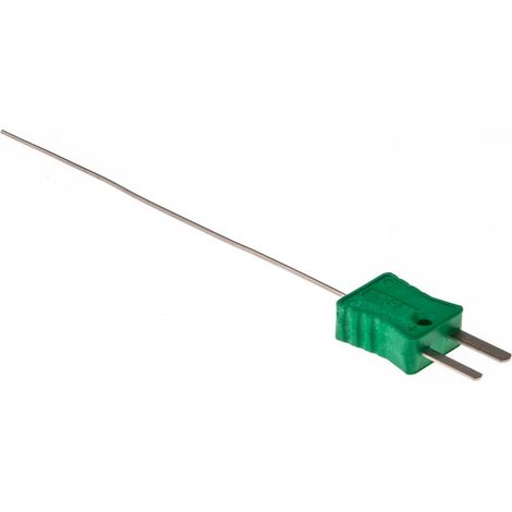 Thermocouple type K Ø 1mm, L 100mm, +800°C max à Fiche mâle miniature ( Prix pour 1 ) (1/3)