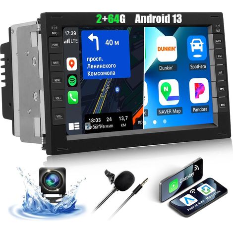 CAMECHO 2+64G 7 Pouces Android 13 Radio VW Golf 4 Polo Sharan Jetta MK4 T5 Multivan avec Carplay sans Fil Android Auto Bluetooth Autoradio avec Caméra de Recul WiFi GPS FM/RDS Mirror Link SWC +Canbus (1/5)