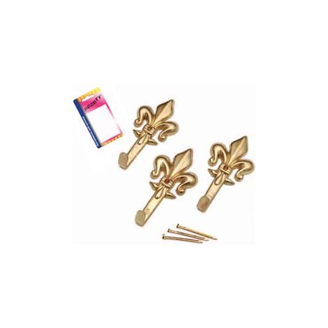 GANCI PER QUADRI GIGLIO ORO GRANDI IN BLISTER- - mm.47, in bl.3 pz. - 12 blister