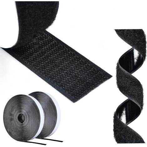 Scratch Autocollant Double Face,5m Bande Scratch Adhésif Bande Agrippantes Adhésives Autocollant,30mm Adhésives puissant Hook Loop Rubans pour Ménage,Bricolage Et l'artisanat (1/5)
