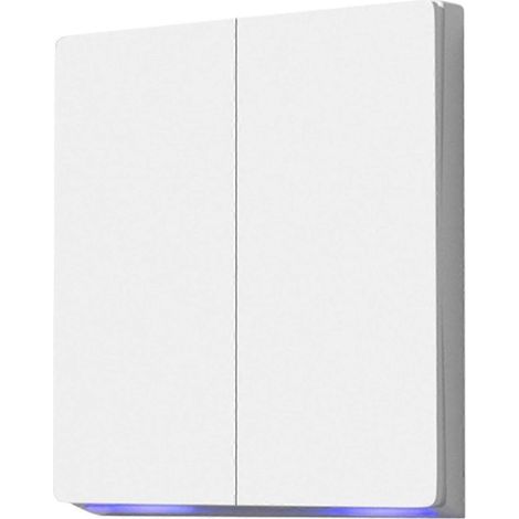 Tuya Zigbee Smart-Wandschalter mit Druckknopf für Klimaanlagen, Ventilatoren, Rollladenmotoren und Jalousien. Funktioniert mit Neutralleiter (Wechselschaltung). Weiß. (1/5)