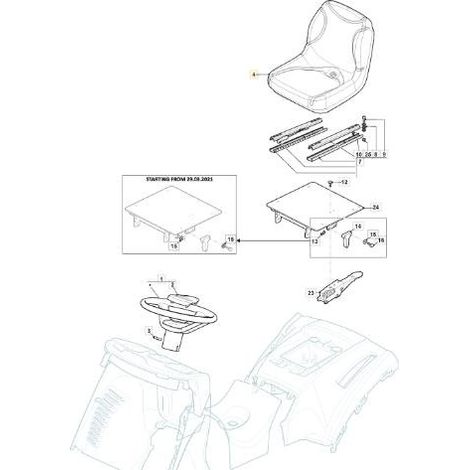 SEDILE MOUNTFIELD CZ TC/HE ORIGINALE STIGA - 125722482/0