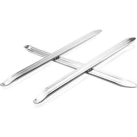 3 Pcs Demonte Pneu Manuel en Métal Antirouille 30cm Levier de Pneu Durable Demonte Pneu Scooter Polissage Haute Dureté pour Trottinette Vélo Motos Voiture Véhicules Electriques - Argen
