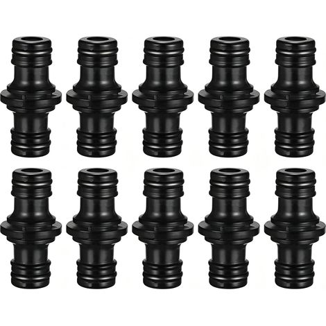 Raccord Tuyau d'arrosage 10 Pièces, Embout Tuyau Arrosage Double Mâle 1 2 Pouce, Connecteur Rapide pour Relier Deux Tuyaux, Jardin Irrigation Lavage Voiture Pelouse Terrasse (1/5)
