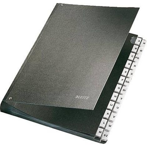 Leitz Cartellina classificatrice 5824-00-95 5824 Cellulosa spessa Nero DIN A4 Numero scomparti: 24 A-Z (1/3)