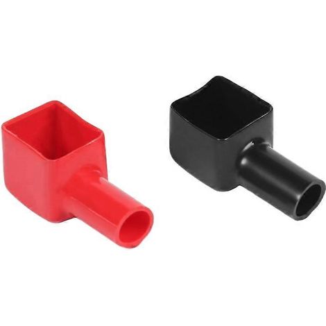 1 paire de capuchons isolants rouges et noirs pour bornes de batterie de voiture (positive et négative) empêchant la migration des alcalis vers l'extérieur. (1/5)