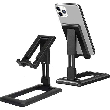 HDDH Phone Holder, Dock Holder Compatible for Mobile Phone, Tablet Holder, Non-Slip Adjustable Phone Holder, Accessories, Desk, Other Smartphones (Black) (1/5)