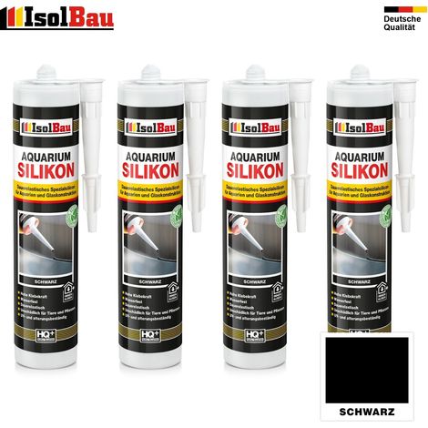 IsolBau Schwarzes Aquarium-Silikon 4 x 300 ml (1/5)