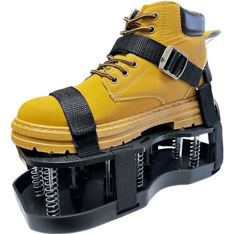 Scarpe da giardino con tacchetti per prato, rimbalzo automatico, arieggiatore per prato, scarpe da giardino con punte per erba, molle retrattili, scarpe ammortizzanti a doppio strato con (1/5)