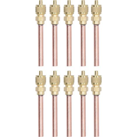 10pcs 1/4 SAE HVAC air conditioner access valves for R22 R12 R134 (1/5)